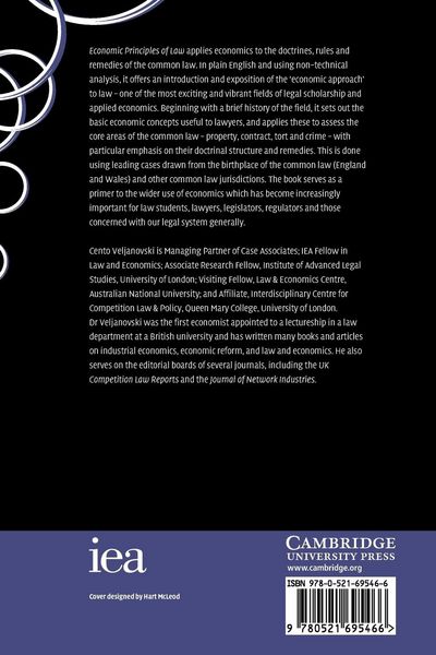 Produktbild: Economic Principles of Law