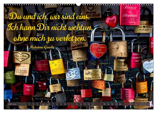 Produktbild: Liebesschl&ouml;sser, Ich liebe Dich (Wandkalender 2026 DIN A2 quer), CALVENDO Monatskalender