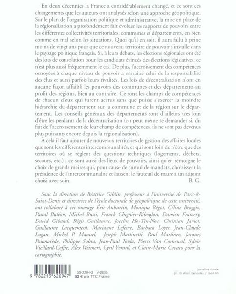 Produktbild: Histoire Geopolitique des Regions Franca