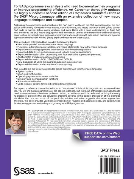 Produktbild: Carpenter's Complete Guide to the SAS Macro Language, Third Edition