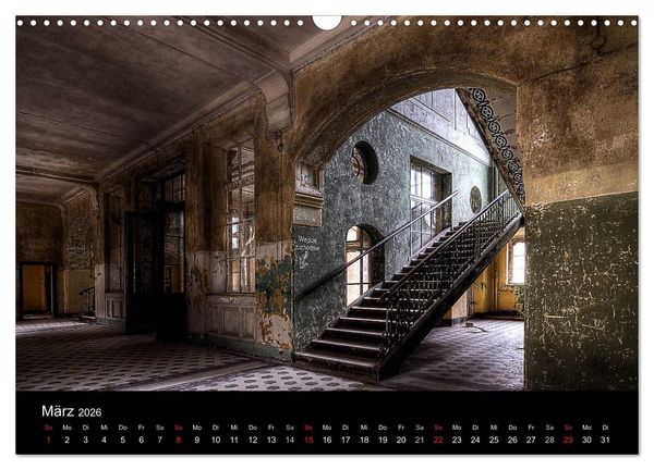 Produktbild: Verlassene Orte - Die sch&ouml;nsten Treppenh&auml;user (Wandkalender 2026 DIN A3 quer), CALVENDO Monatskalender