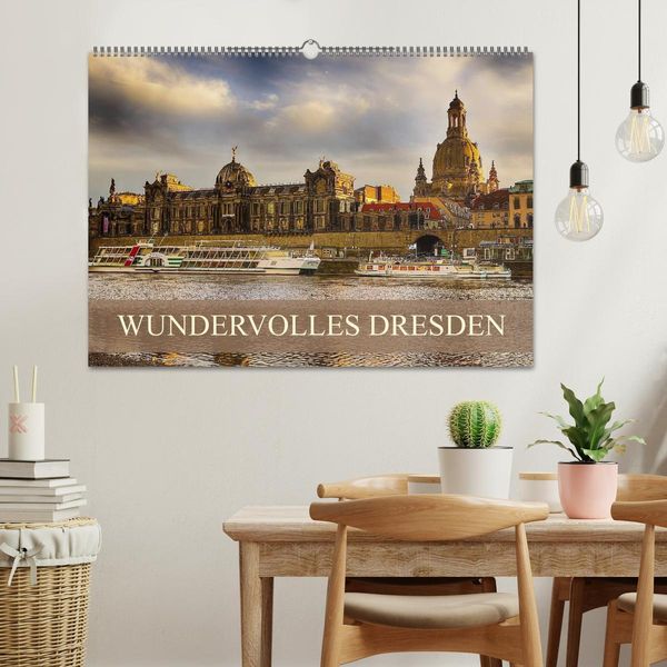 Produktbild: WUNDERVOLLES DRESDEN (Wandkalender 2026 DIN A2 quer), CALVENDO Monatskalender