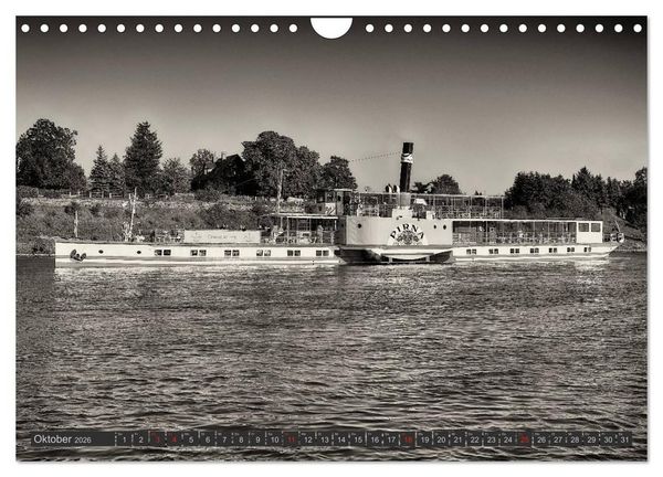 Produktbild: Schaufelraddampfer der S&auml;chsischen Dampfschiffahrt (Wandkalender 2026 DIN A4 quer), CALVENDO Monatskalender
