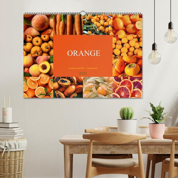 Produktbild: ORANGE - Gem&uuml;se und Obst -Vitaminreich (Wandkalender 2026 DIN A2 quer), CALVENDO Monatskalender