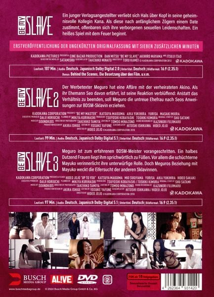 Produktbild: Be My Slave - Uncut Collector's Box [3 DVDs]