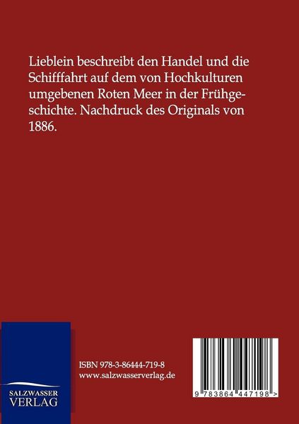 Produktbild: Handel und Schifffahrt auf dem Roten Meer in alten Zeiten