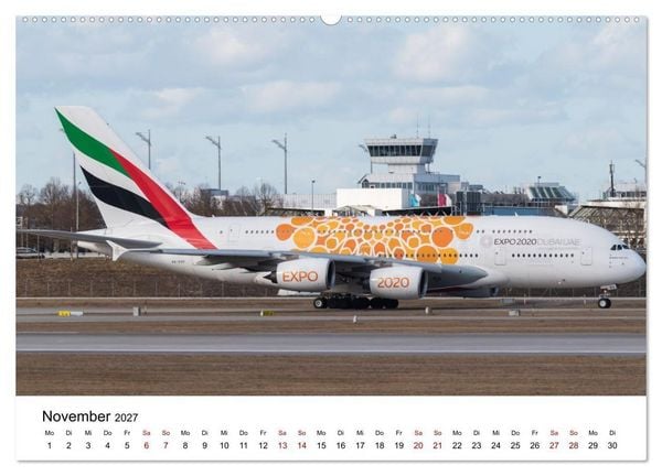 Produktbild: Airbus A380 - K&ouml;nig der L&uuml;fte (Wandkalender 2027 DIN A2 quer), CALVENDO Monatskalender
