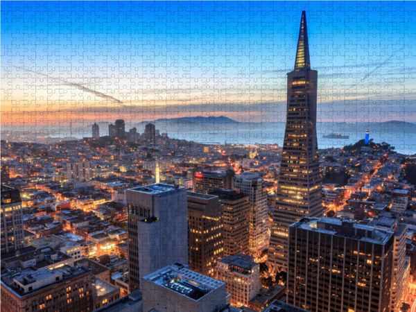 Produktbild: CALVENDO Puzzle Skyline von San Francisco | 1000 Teile Lege-Gr&ouml;&szlig;e 64x48cm Foto-Puzzle f&uuml;r gl&uuml;ckliche Stunden