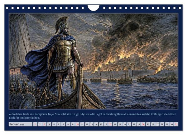Produktbild: Gegen Sturm und G&ouml;tter: Die Heimkehr des Odysseus (Wandkalender 2027 DIN A4 quer), CALVENDO Monatskalender