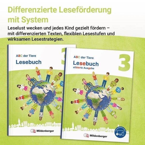 Produktbild: ABC der Tiere 3 Neubearbeitung &ndash; Lesebuch silbierte Ausgabe