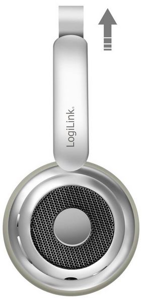 Produktbild: LogiLink BT0072BR Over Ear Kopfh&ouml;rer Bluetooth&reg; Silber