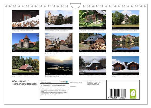 Produktbild: B&Ouml;HMERWALD, Tschechische Republik (Wandkalender 2026 DIN A4 quer), CALVENDO Monatskalender