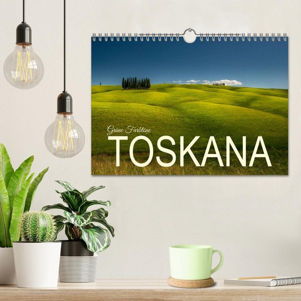 Produktbild: Gr&uuml;ne Farbt&ouml;ne Toskana (Wandkalender 2026 DIN A4 quer), CALVENDO Monatskalender