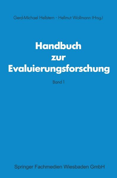 Produktbild: Handbuch zur Evaluierungsforschung