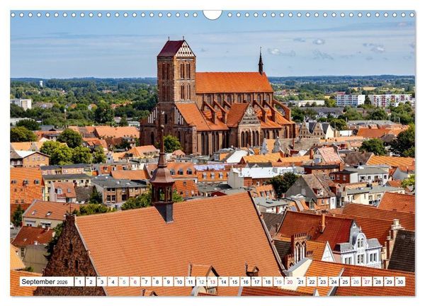 Produktbild: Wismarer Ansichten 2026 (Wandkalender 2026 DIN A3 quer), CALVENDO Monatskalender
