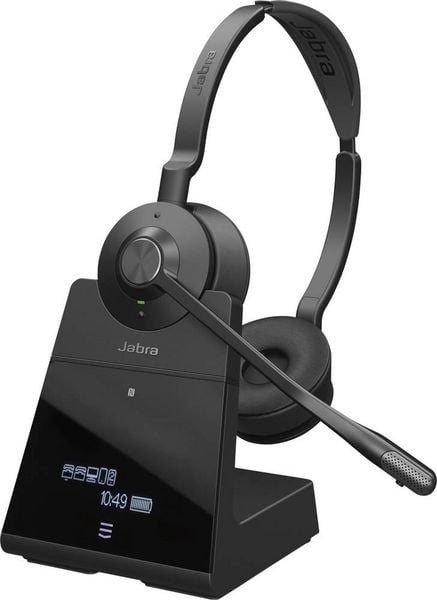 Jabra Engage 75 SE Stereo On Ear Headset Bluetooth®, DECT, kabelgebunden Stereo Schwarz Noise Cancelling Mikrofon-Stumms