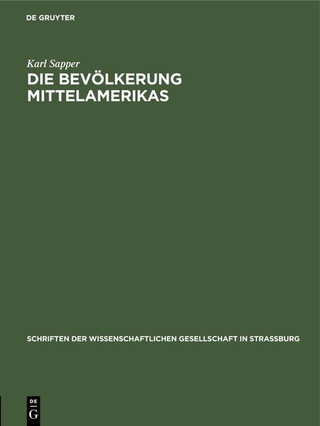 Produktbild: Die Bev&ouml;lkerung Mittelamerikas