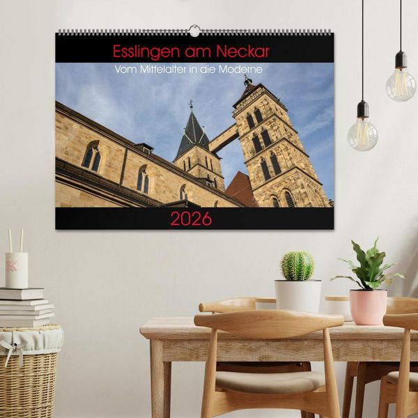 Produktbild: Esslingen am Neckar - Vom Mittelalter in die Moderne (Wandkalender 2026 DIN A2 quer), CALVENDO Monatskalender