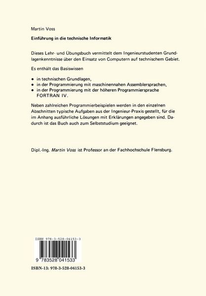 Produktbild: Einf&uuml;hrung in die technische Informatik