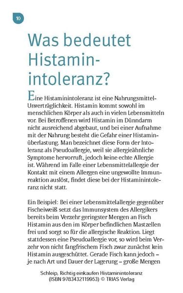 Produktbild: Richtig einkaufen Histamin-Intoleranz