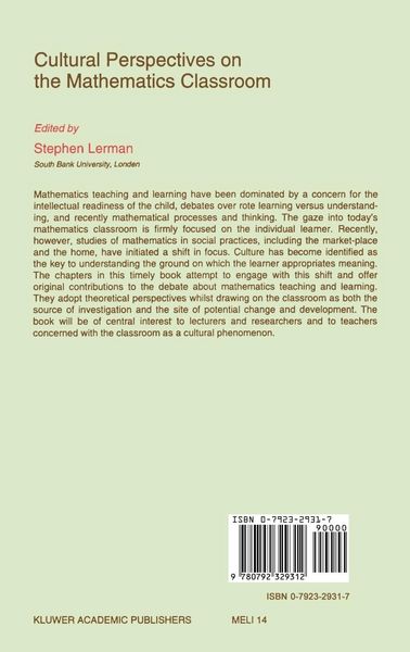 Produktbild: Cultural Perspectives on the Mathematics Classroom