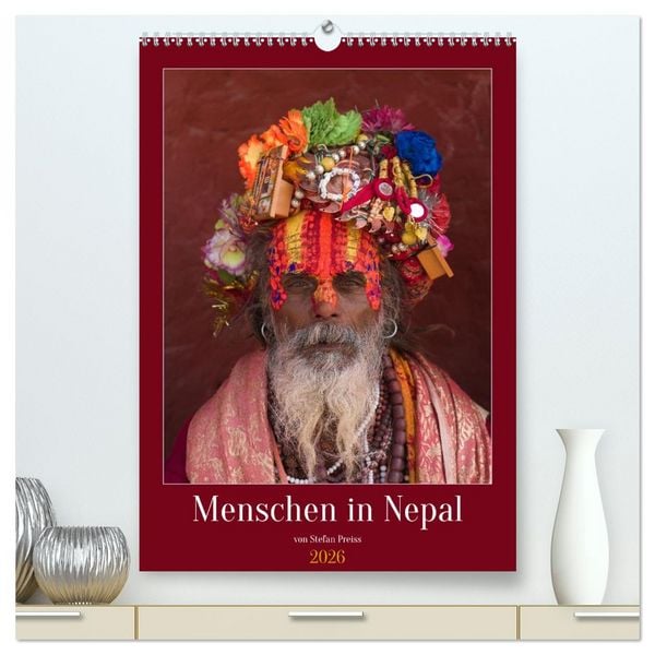 Produktbild: Menschen in Nepal (hochwertiger Premium Wandkalender 2026 DIN A2 hoch), Kunstdruck in Hochglanz