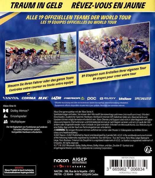 Produktbild: Tour de France 2021 [Xbox One] USK/PEGI