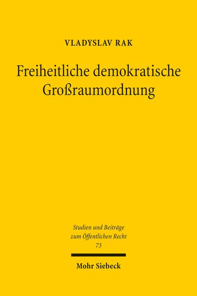 Produktbild: Freiheitliche demokratische Gro&szlig;raumordnung