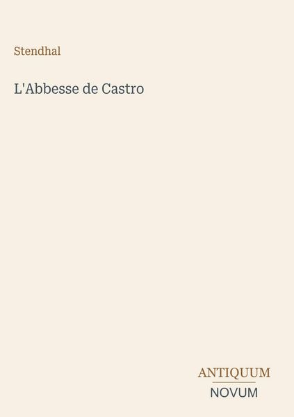 Produktbild: L'Abbesse de Castro