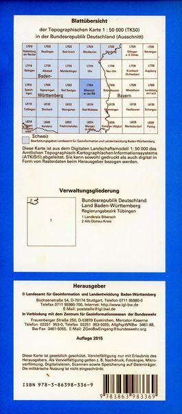 Produktbild: Biberach an der Ri&szlig; 1 : 50 000