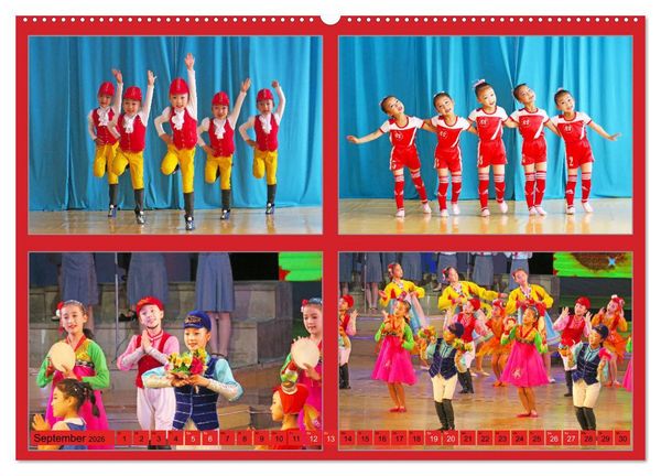 Produktbild: NORDKOREA - SCH&Ouml;NES UNGEW&Ouml;HNLICHES FARBIGES FREUNDLICHES (hochwertiger Premium Wandkalender 2026 DIN A2 quer), Kunstdruck in Hochglanz