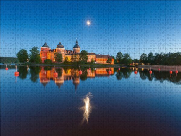 Produktbild: CALVENDO Puzzle Schloss Gripsholm am See M&auml;laren 1000 Teile Lege-Gr&ouml;&szlig;e 64 x 48 cm Foto-Puzzle Bild von N N
