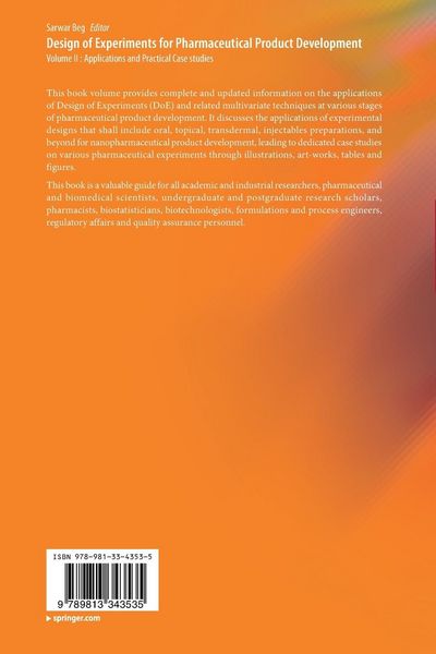 Produktbild: Design of Experiments for Pharmaceutical Product Development