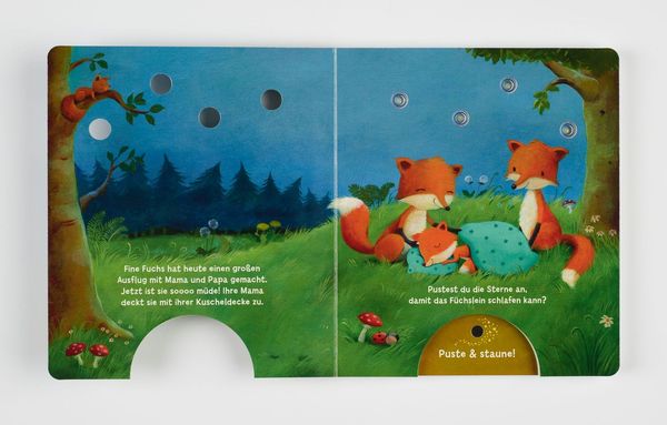 Produktbild: Mein Puste-Licht-Buch: Wenn im Dunkeln Sterne funkeln