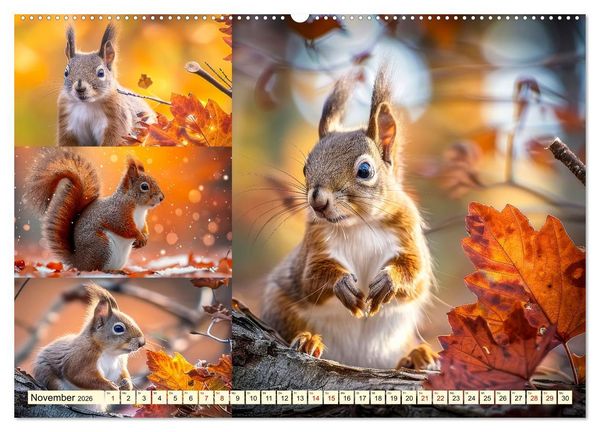Produktbild: Eichh&ouml;rnchen - tollk&uuml;hne Kletterer (Wandkalender 2026 DIN A2 quer), CALVENDO Monatskalender