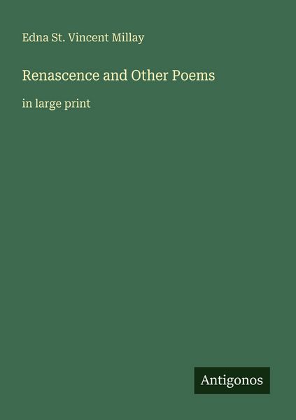 Produktbild: Renascence and Other Poems