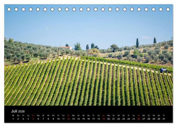 Produktbild: Toskana Landschaften (Tischkalender 2026 DIN A5 quer), CALVENDO Monatskalender