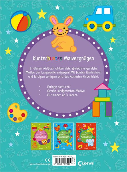Produktbild: Mein gro&szlig;es buntes Ausmalbuch (Hase)