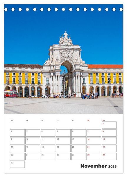 Produktbild: Lissabon - ein Traumreiseziel (Tischkalender 2026 DIN A5 hoch), CALVENDO Monatskalender