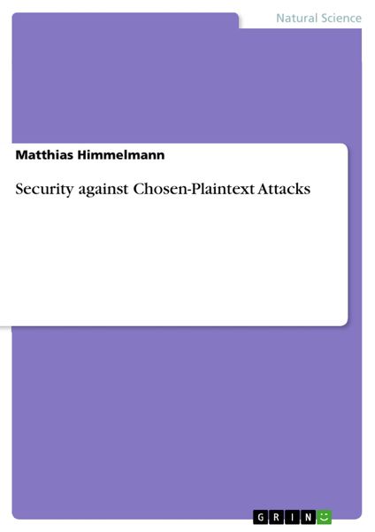 Produktbild: Security against Chosen-Plaintext Attacks