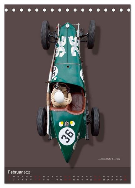 Produktbild: Legenden des Rennsports, Historic Grand Prix Cars 1925-1960 (Tischkalender 2026 DIN A5 hoch), CALVENDO Monatskalender