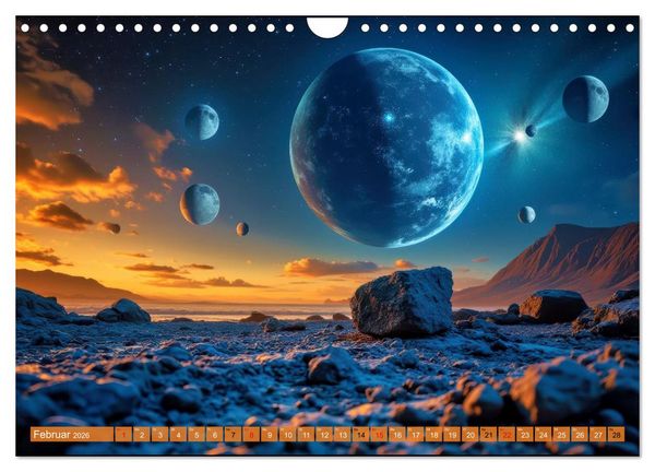 Produktbild: Ferne Galaxien (Wandkalender 2026 DIN A4 quer), CALVENDO Monatskalender