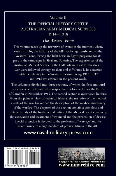 Produktbild: The Official History Of The Australian Army Medical Services 1914-1918