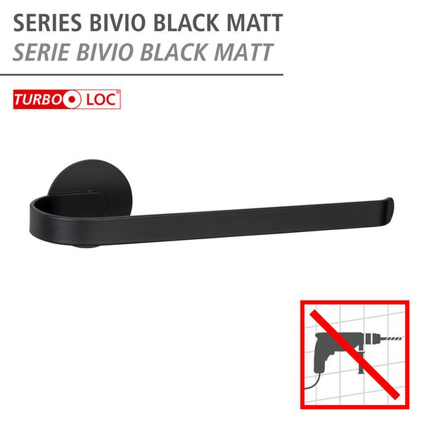 Produktbild: Turbo-Loc&reg; Handtuchhalter Mod. Bivio Black matt, aus Aluminium