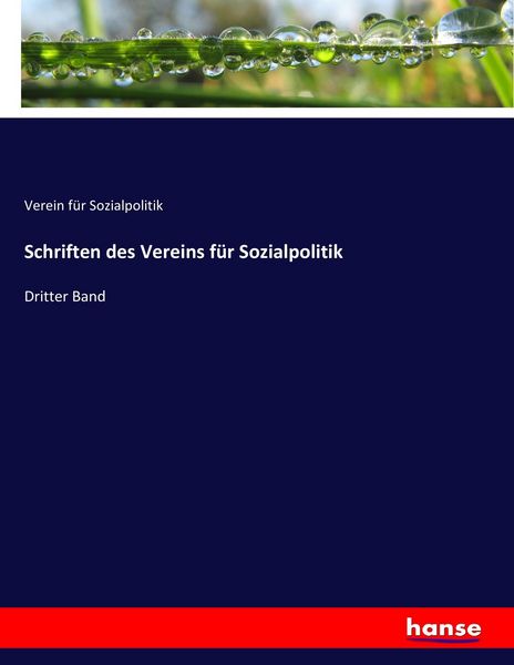 Produktbild: Schriften des Vereins f&uuml;r Sozialpolitik
