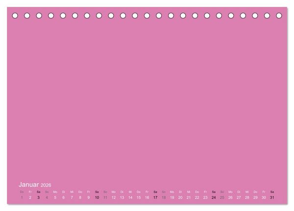 Produktbild: Bastelkalender - Pink (Tischkalender 2026 DIN A5 quer), CALVENDO Monatskalender