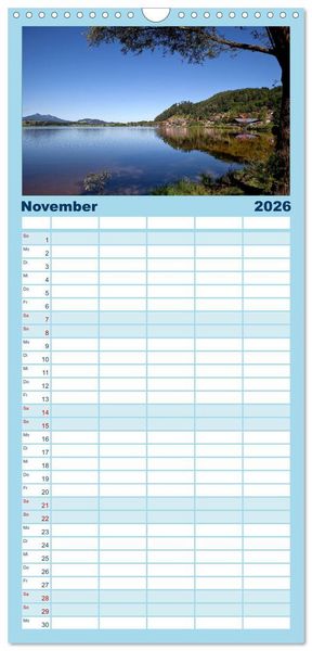 Produktbild: Familienplaner 2026 - Hopfensee - Riviera des Allg&auml;us mit 5 Spalten (Wandkalender, 21 x 45 cm) CALVENDO