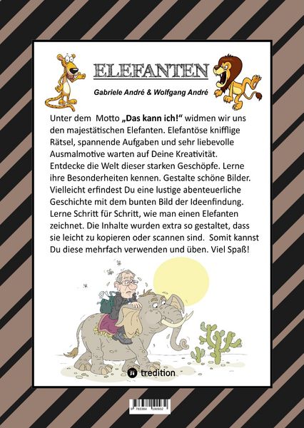 Produktbild: Craftbook - Starke Ausmalmotive - Elefanten - Wissenswertes - Knifflige R&auml;tsel - Aufgaben - Ideenfindung - Kurzgeschichte - Oasen - Savanne