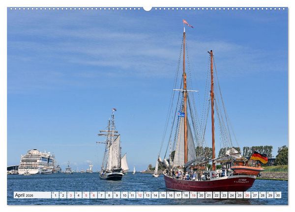 Produktbild: Die HANSE SAIL Das gro&szlig;e Seglertreffen in Rostock (Wandkalender 2026 DIN A2 quer), CALVENDO Monatskalender