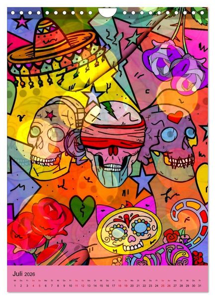 Produktbild: Nico Bielows Dia los Muertos (Wandkalender 2026 DIN A4 hoch), CALVENDO Monatskalender